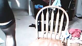 The boy became very excited when the girls wore his clothes