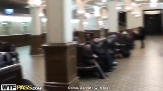 The Russian picked up a guy at the party and fucked him in the toilet