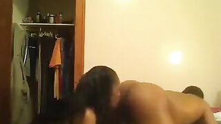 A girl punished her disobedient boyfriend with a strapon