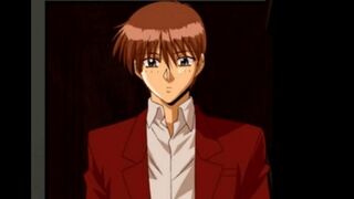 A big-eyed Hentai girl shows her blowjob skills in this hot video