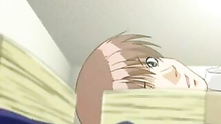 A big-eyed Hentai girl shows her blowjob skills in this hot video