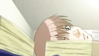 A big-eyed Hentai girl shows her blowjob skills in this hot video