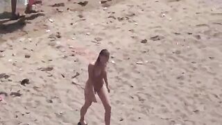 A couple enjoys intimate moments at sea without clothes