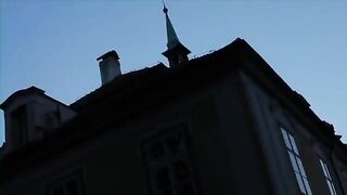 Red-haired girl spreads her legs to masturbate