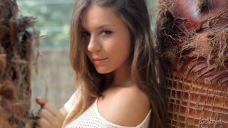 Striptease with a pretty Russian girl who loves to show her body
