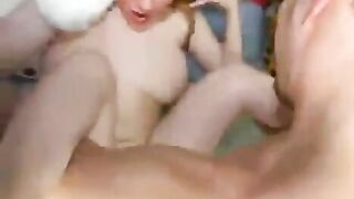 Russian beauty fucked good and cum on her boobs