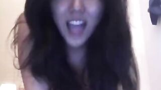 The Asian woman has no permanent sex partner, so she masturbates