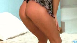 Striptease with a young Russian lecherous girl