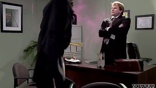 The boss had sex with his secretary on the table in his office