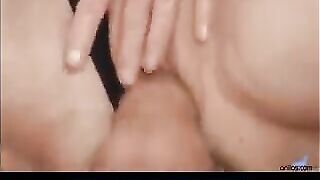 Blonde mature woman fucks with her dentures