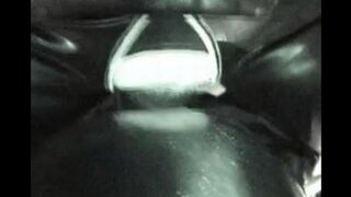 A wife wearing a latex cat suit gets fucked by her husband