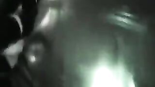 A wife wearing a latex cat suit gets fucked by her husband