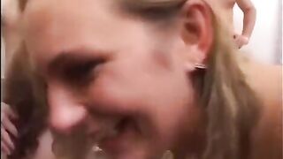 A beautiful slut is fucking with a crowd of young boys
