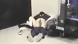 The guy lowered his pants and began to engage in anal with his girlfriend