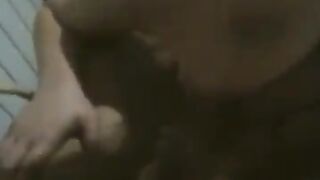 A chubby wife has no shame dancing naked in front of her husband