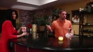 Christina has fun with the bartender in a steamy encounter