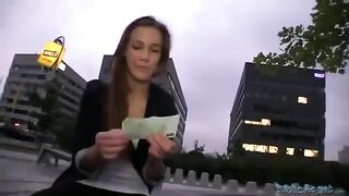 A beautiful girl was picked up and fucked on the street