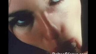 A classic blowjob scene with a lot of sperm from an enthusiast