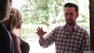 A guy had sex with a beautiful girl with fake boobs