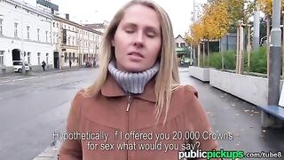 Blonde agreed to sex for a new soft sofa