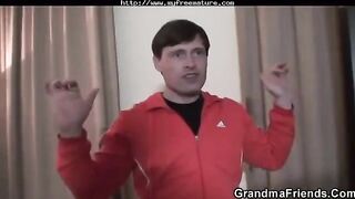A mature man fucked his granddaughter and her grandson