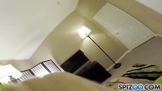 A blonde is diluting her body for money in this intense video