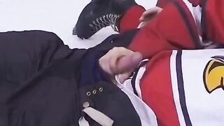 A hockey fan got a chance to fuck her hero in ass