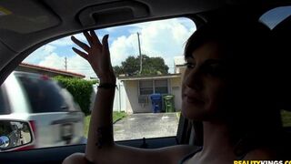 Skinny chick got picked up and fucked in the car