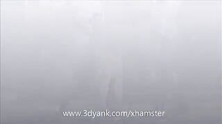 Babe from anime fucked by two huge cocks