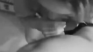 The girl is not shy about sucking dick and cum