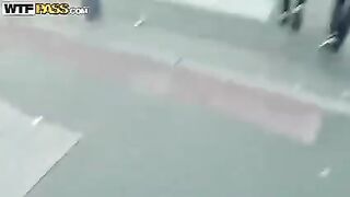 The tourist guy gave his camera to friends to fuck with a girl in the mountains