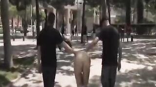 Group sex in public, with a camera to capture it all