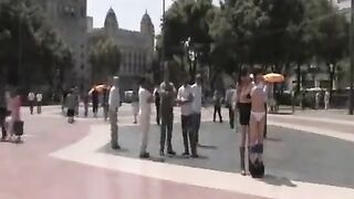Group sex in public, with a camera to capture it all