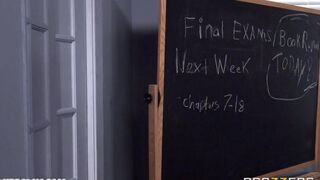 A student fucks her teacher and gets a good mark in return