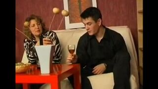 A drunk guy was fucked by his mother, who is a MILF