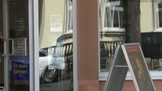 A girl walked outside without panties, her body exposed in public