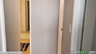 A random guy fucked a girl in the hostel, showcasing intense passion