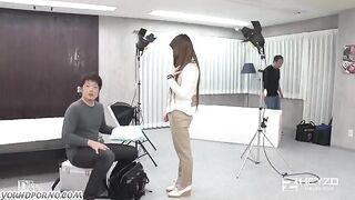 Japanese girl at the casting, new actress in the industry