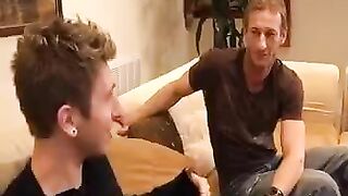 A sister poses naked, and the brother removes all his clothes