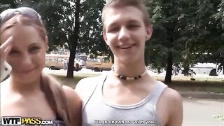 The guy licked the pussies of two girls in a steamy scene