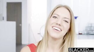 Black dick is fucking all holes of a hot blondie in this video