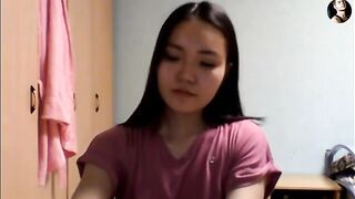 A man fucked a beautiful Kazakh girl with a nice body in Skype