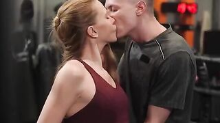 Redhead girl is training her ass with a man in 4K