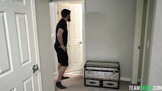 The guy gently licked the sweet red pussy of his girlfriend