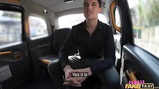 A girl is a taxi driver in an alternate universe, picking up a passenger