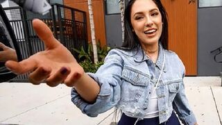 Naughty girl Selena fucks for money with a stranger