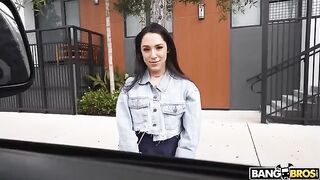 Naughty girl Selena fucks for money with a stranger