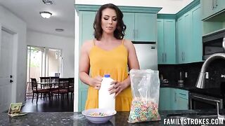 A hot threesome sex with a beautiful woman alone at home