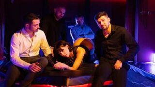 Babe Whitney Wright fucked by a crowd of guys in an orgy