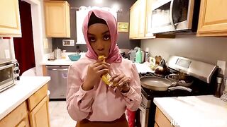 An American guy fucked a modest girl with big boobs